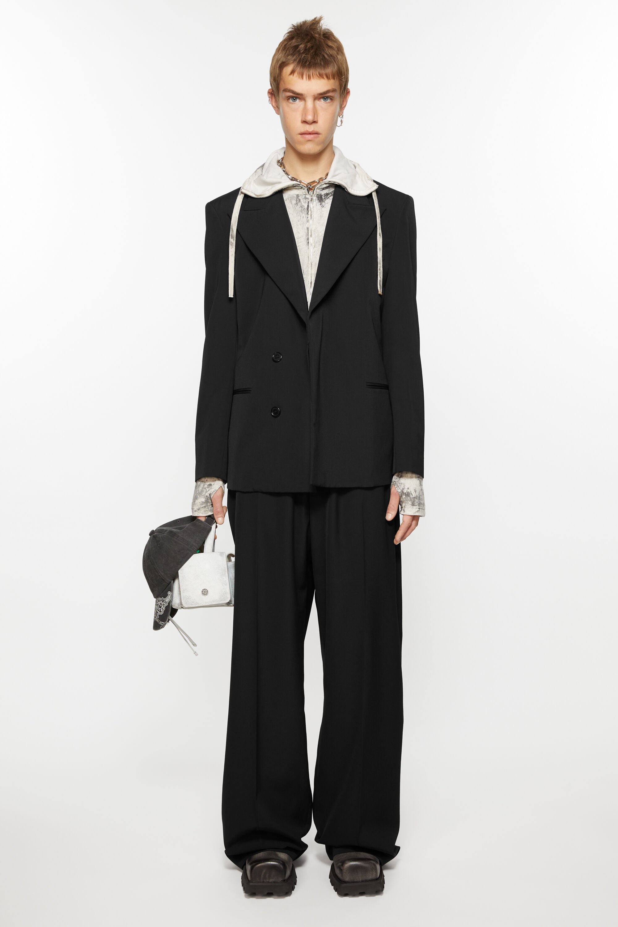 Regular fit suit jacket - Black - 3