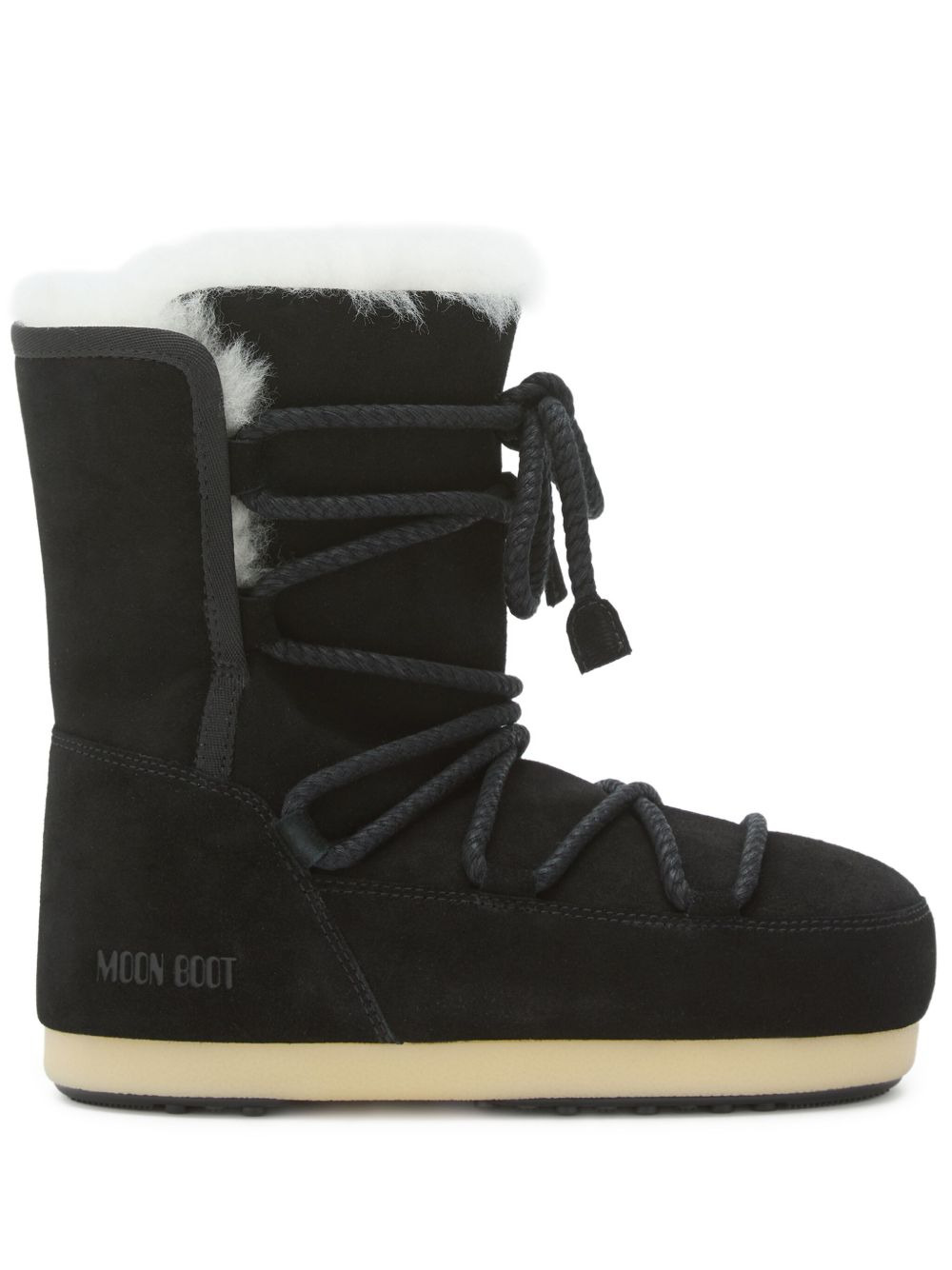 EVX suede shearling lace-up boots - 1