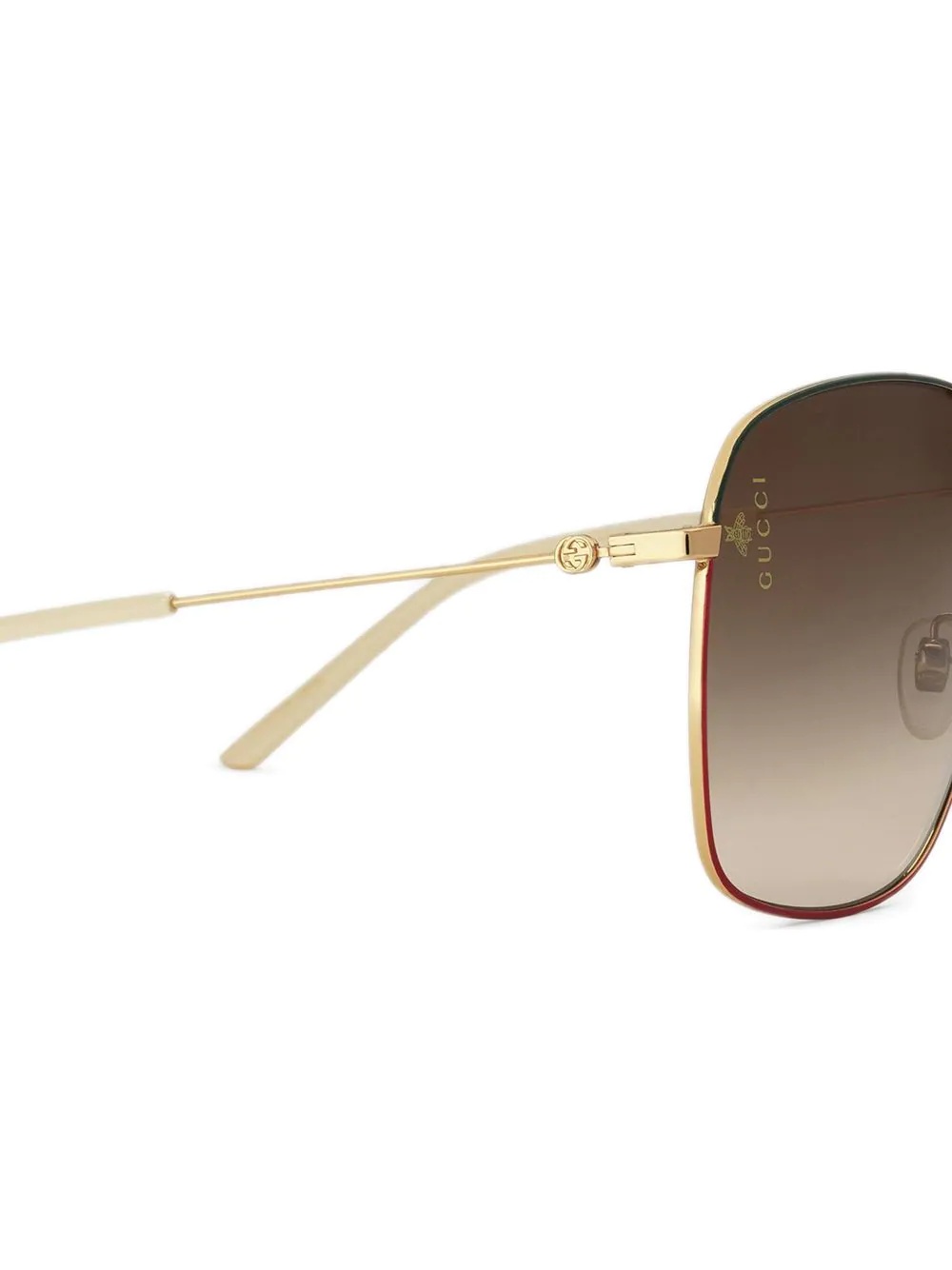 Rectangular-frame metal sunglasses - 3