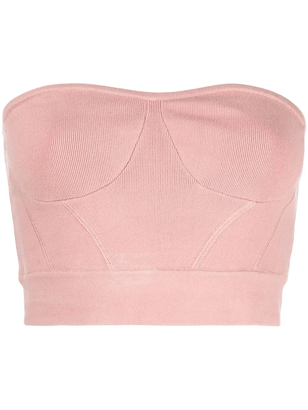 strapless cropped top - 1