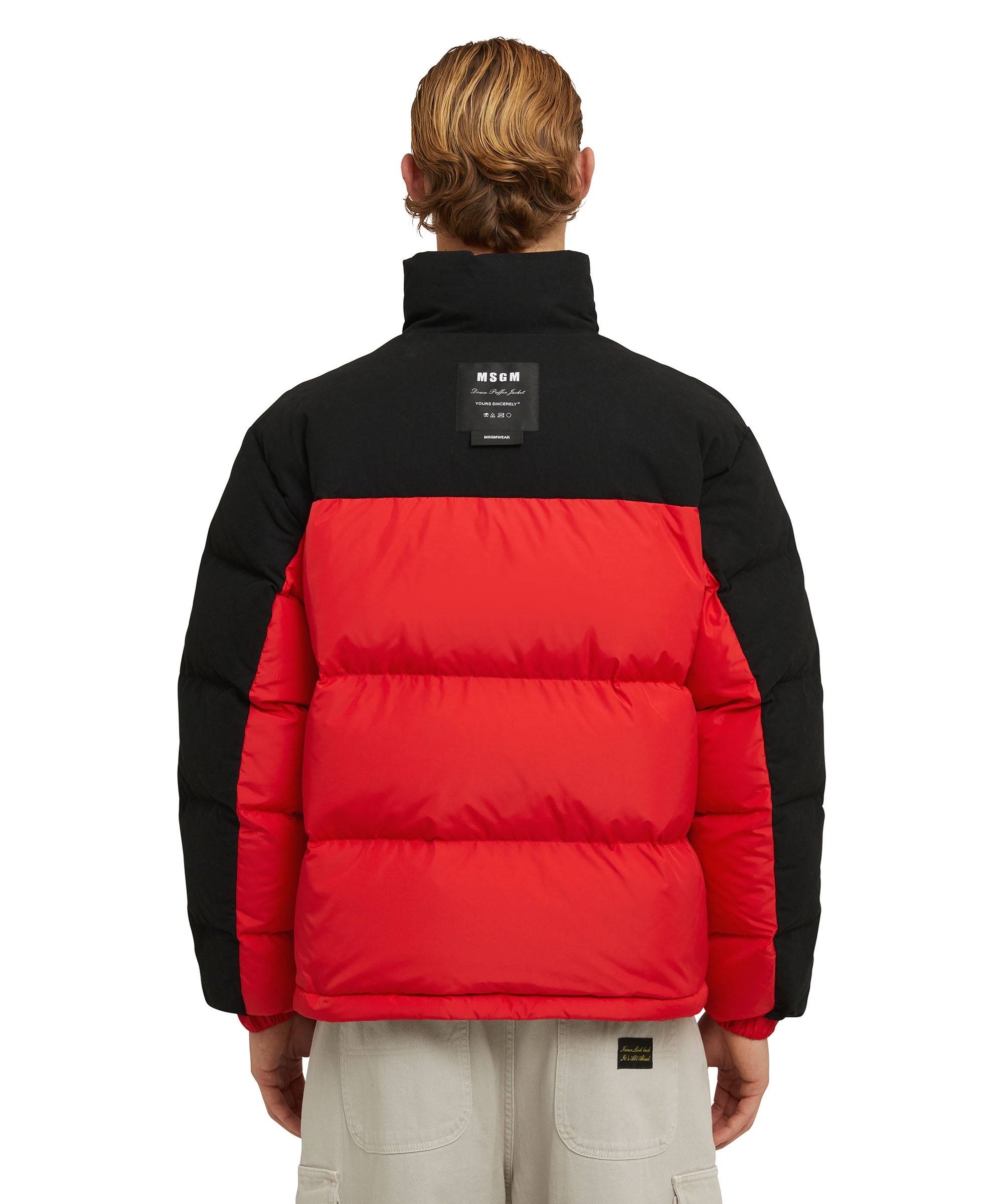 "Micro ripstop" color block down jacket - 3