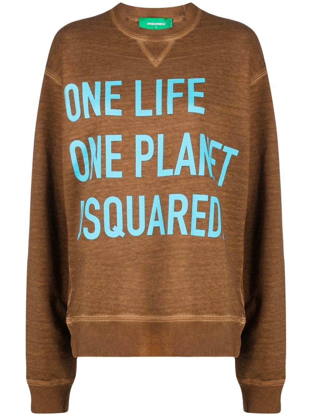 slogan-print sweatshirt - 1