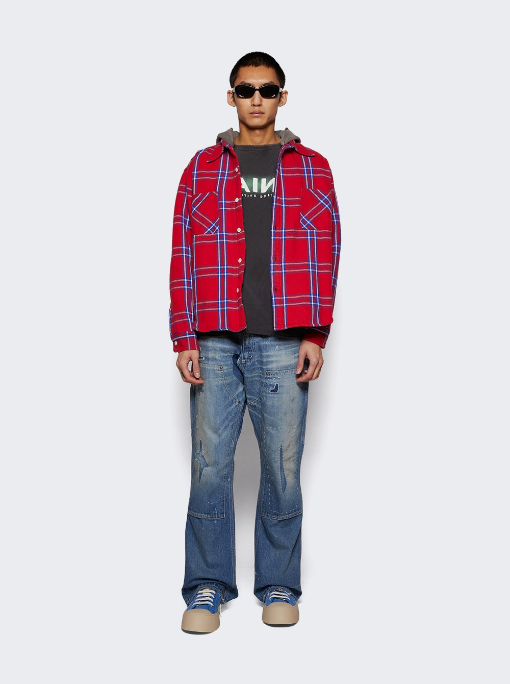 Frannel Shirt Red And Blue - 2
