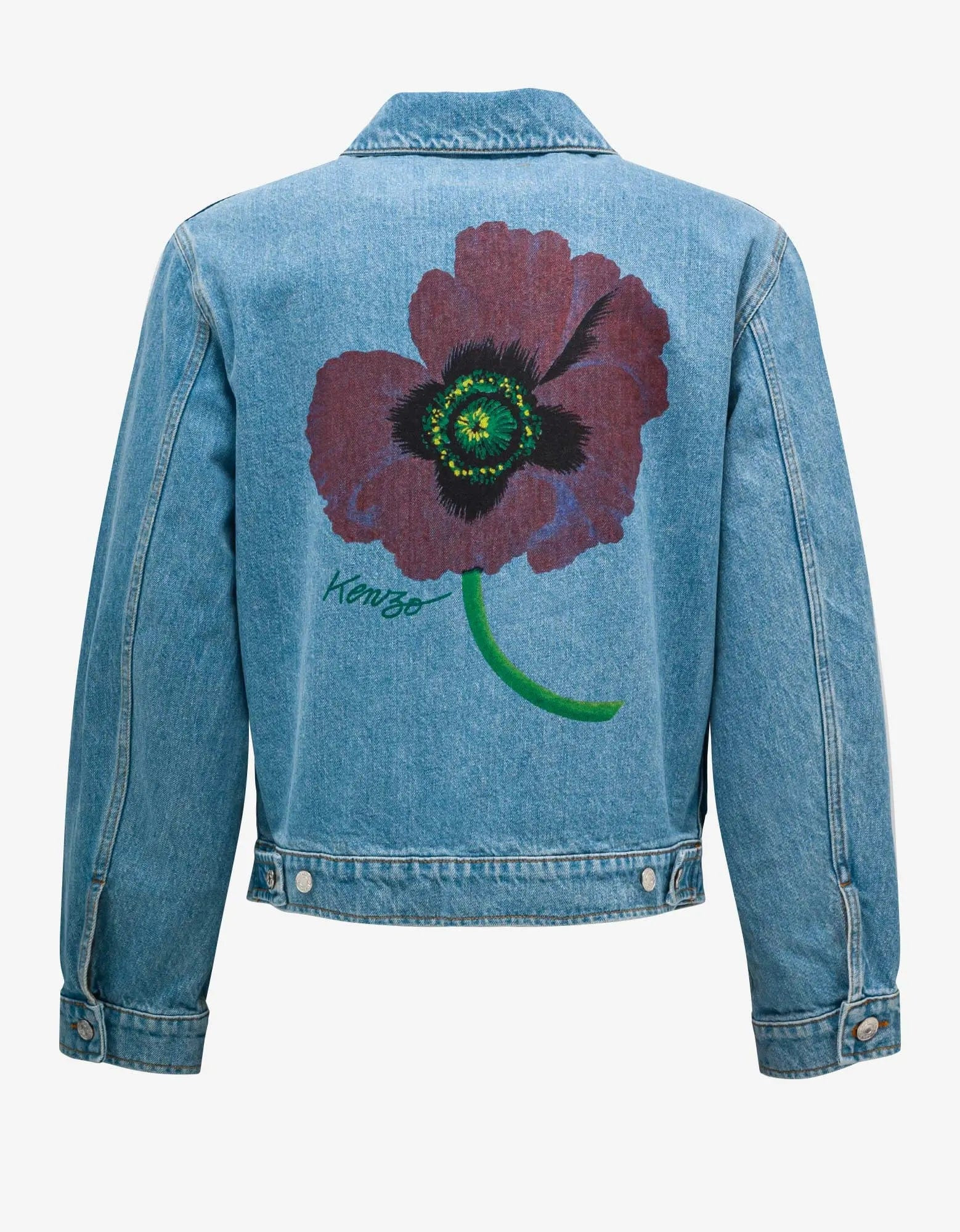Kenzo Sky Blue Kenzo Poppy Denim Jacket - 2