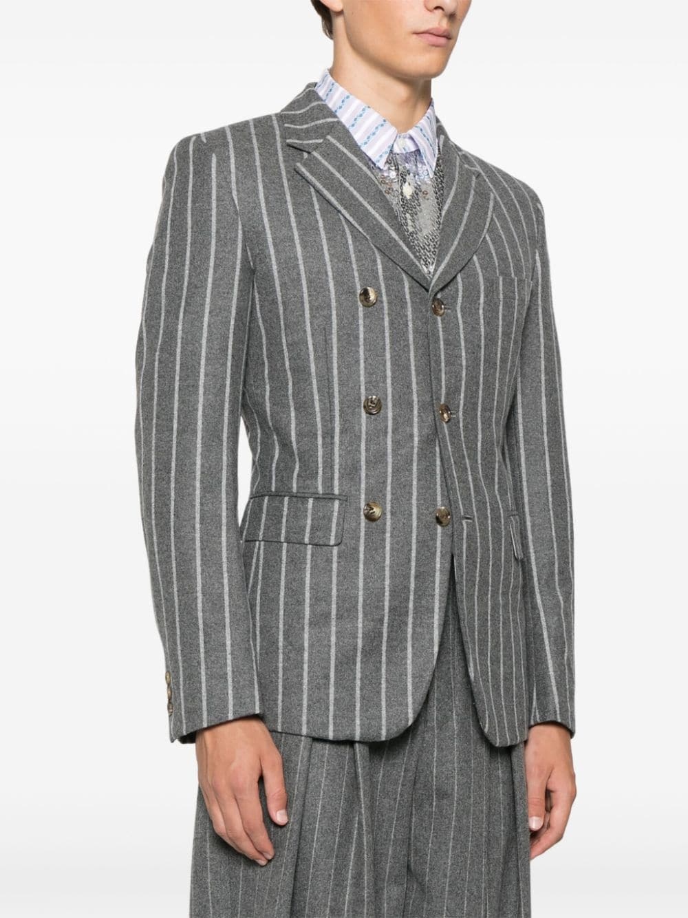 pinstripe blazer - 3