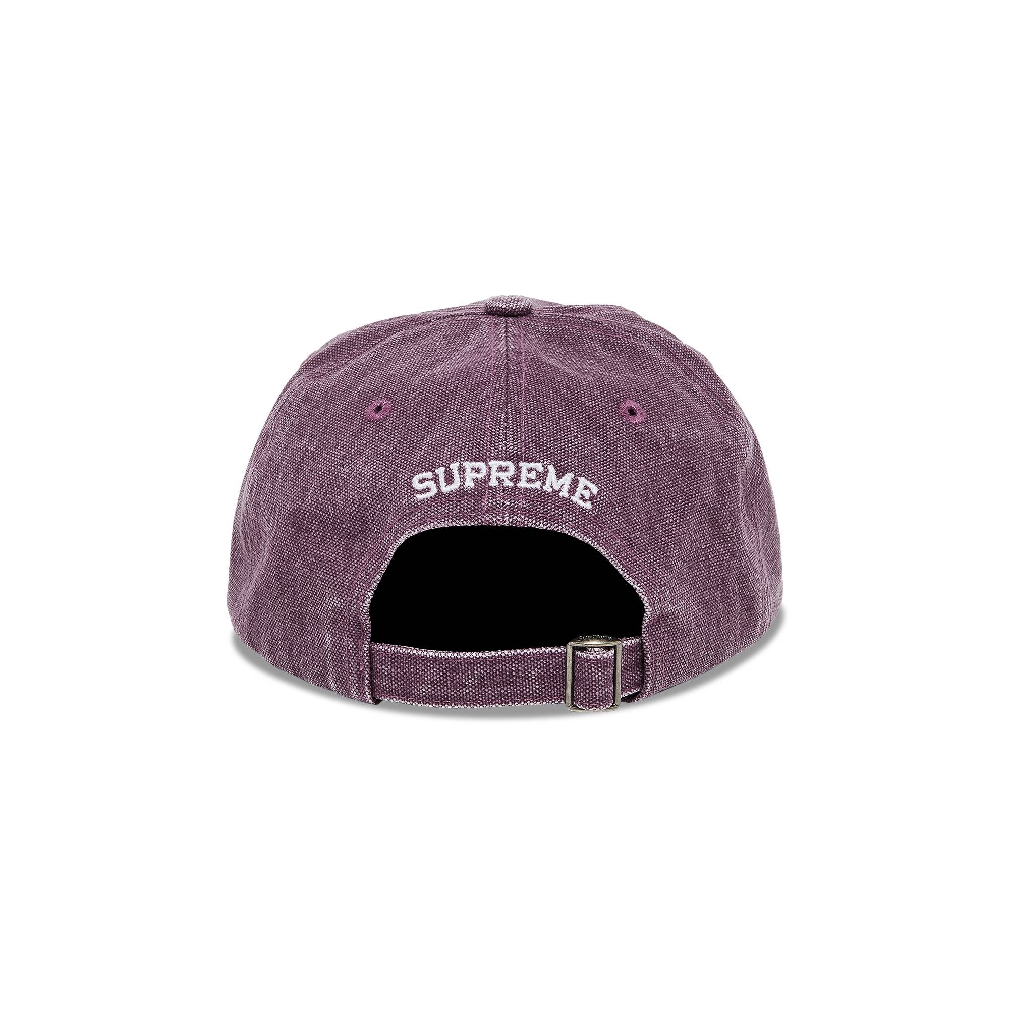 Supreme Pigment Canvas S Logo 6-Panel 'Plum' - 4