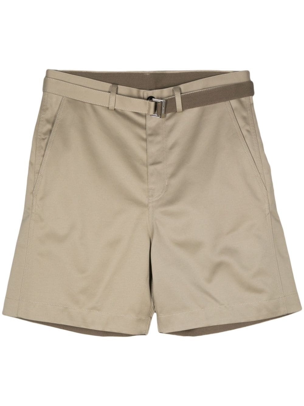 wide-leg cotton chino shorts - 1