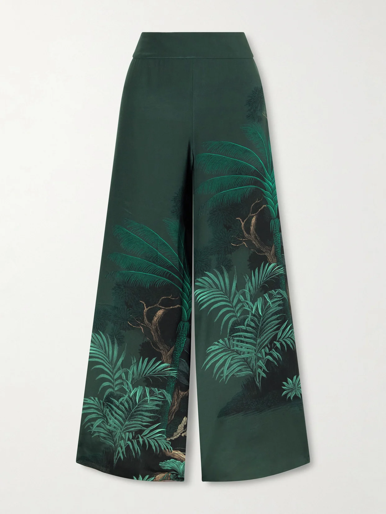 Musical Printed Silk Crepe De Chine Wide-leg Pants - 1