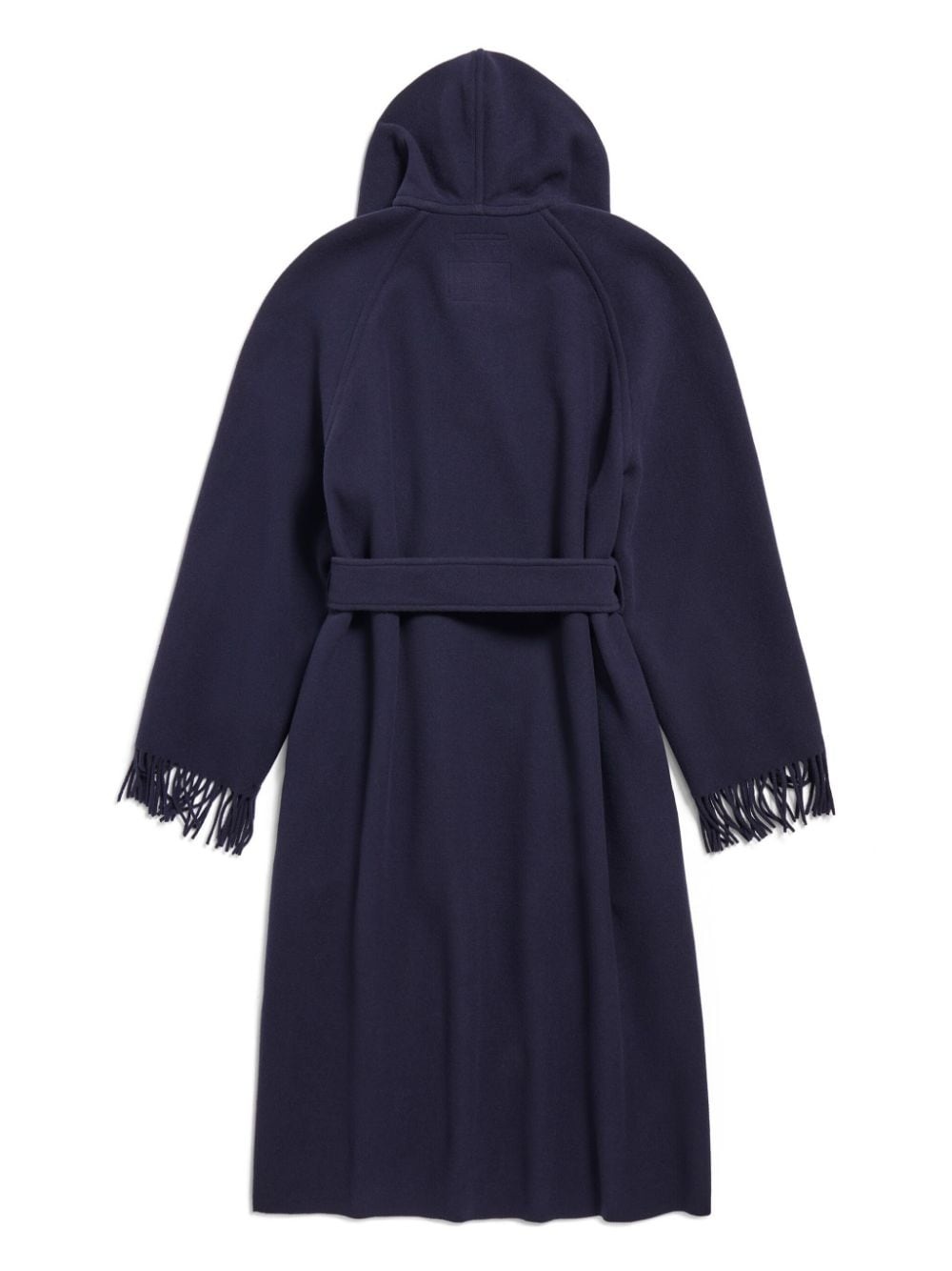 fringed virgin wool coat - 2