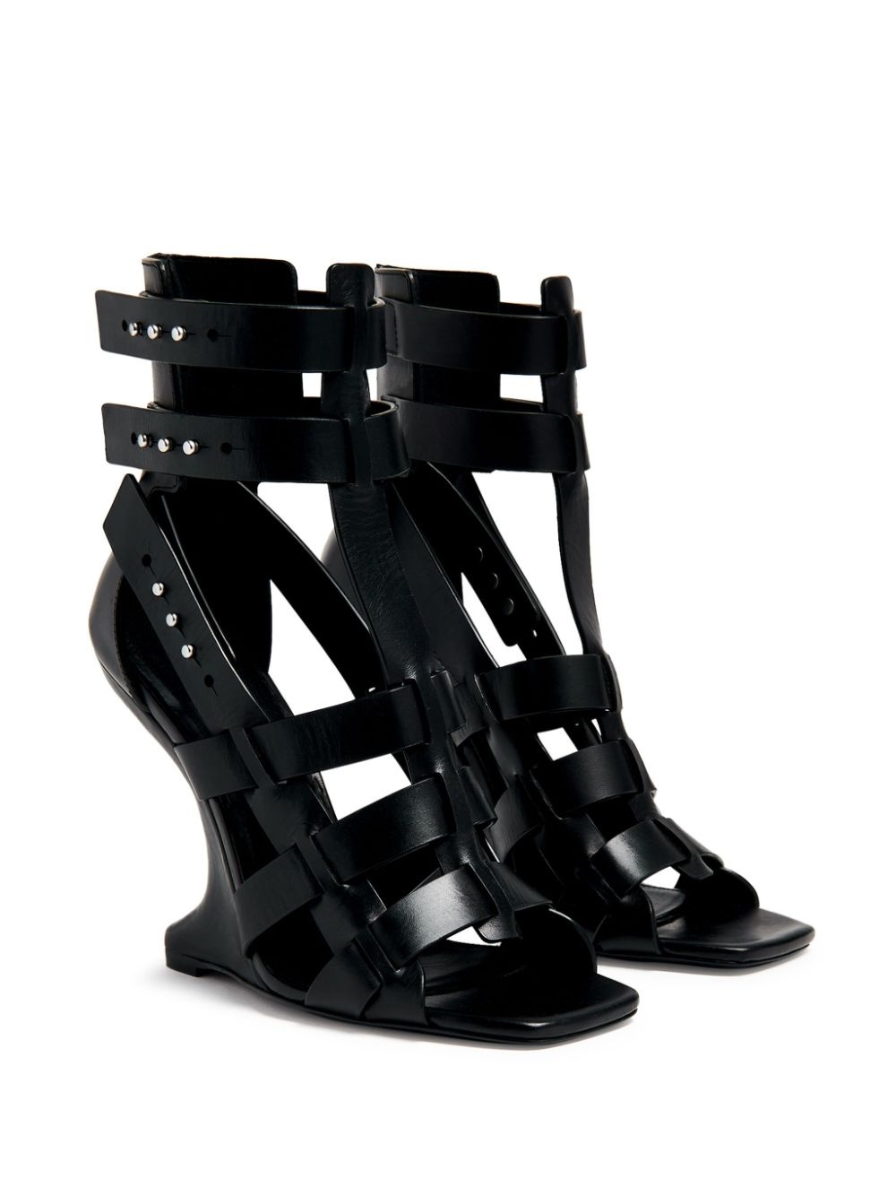 Cantilever leather sandals - 5