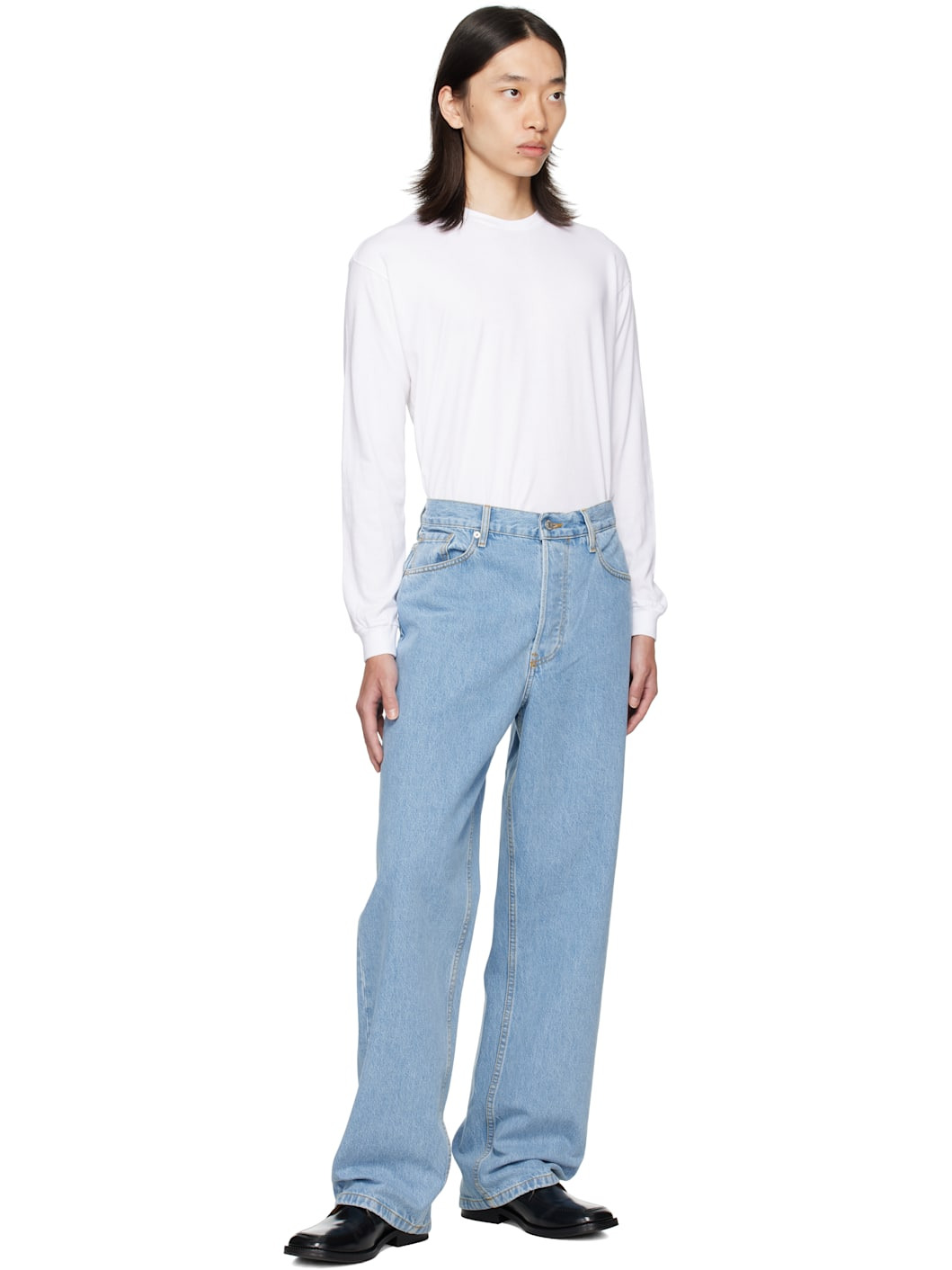 Blue Loose Fit Jeans - 4