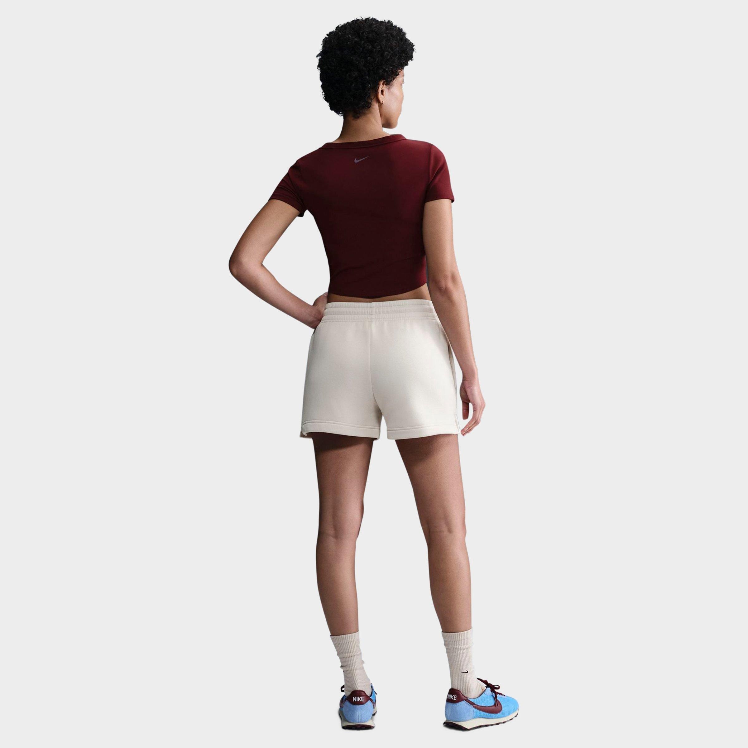WOMEN'S NIKE SPORTSWEAR PHOENIX FLEECE MID-RISE 4" SHORTS - 2