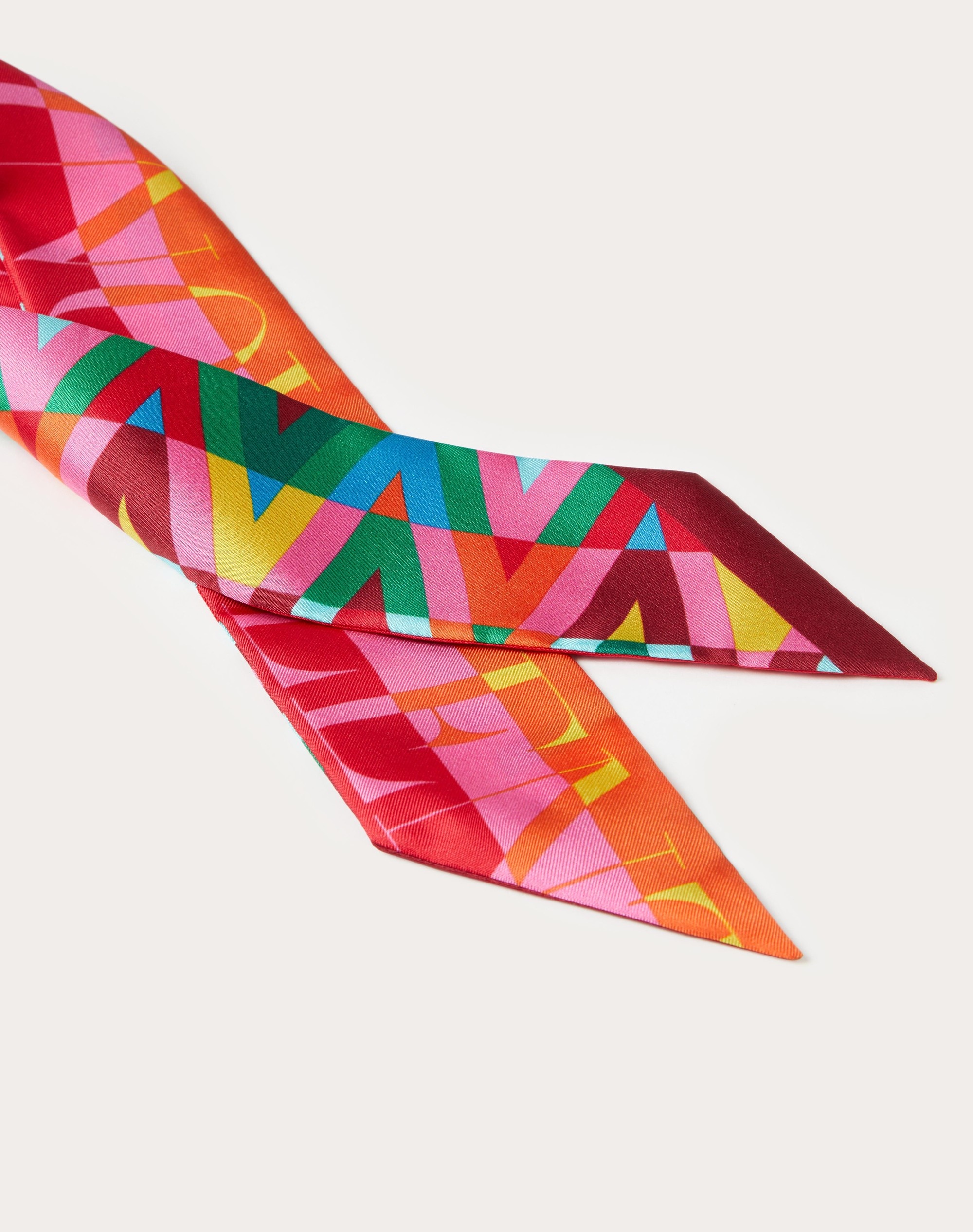 V OPTICAL VALENTINO ARCHIVE 1973 BANDEAU SCARF IN SILK TWILL - 2