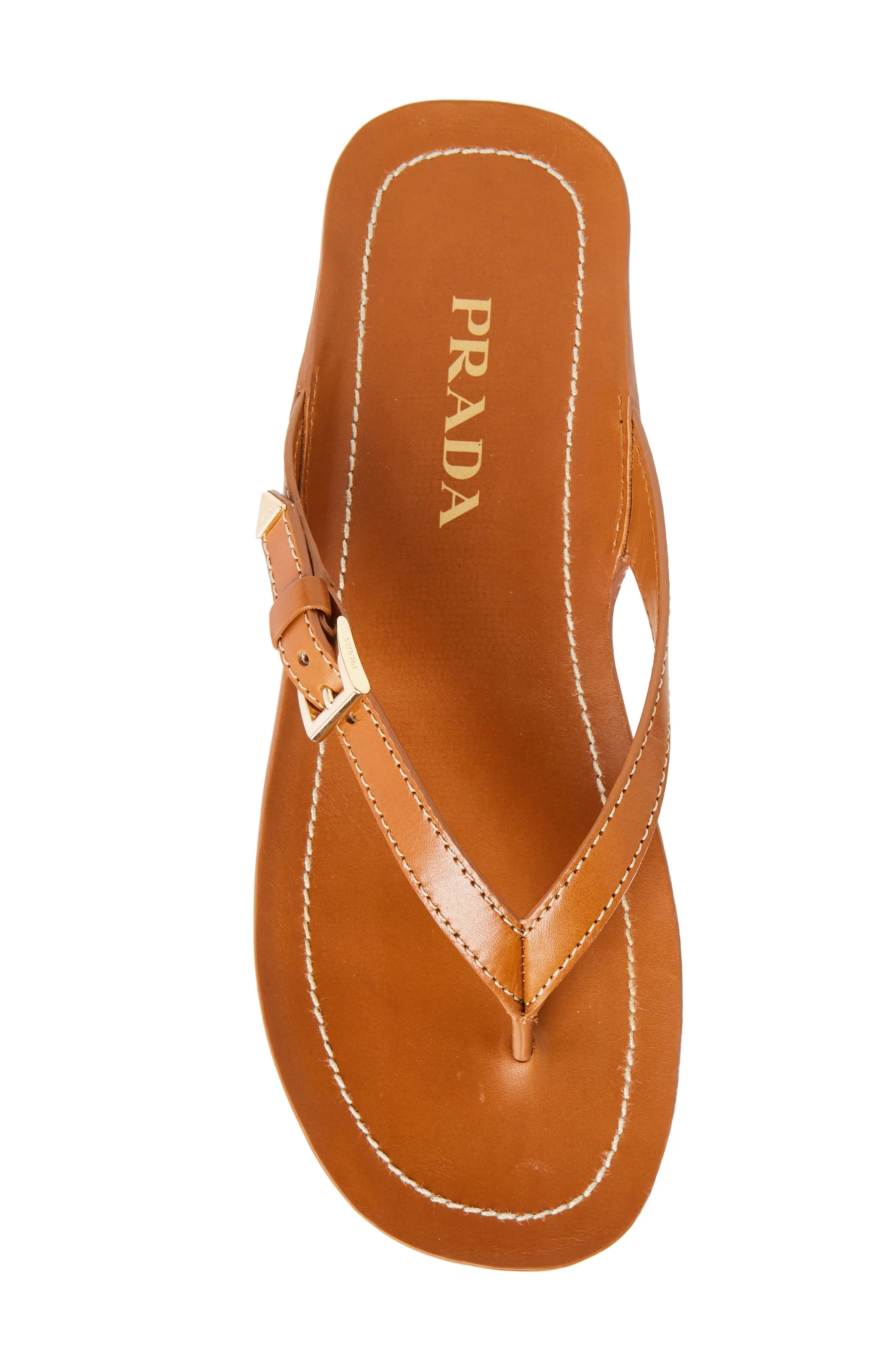 Buckle Leather Flip Flop - 5