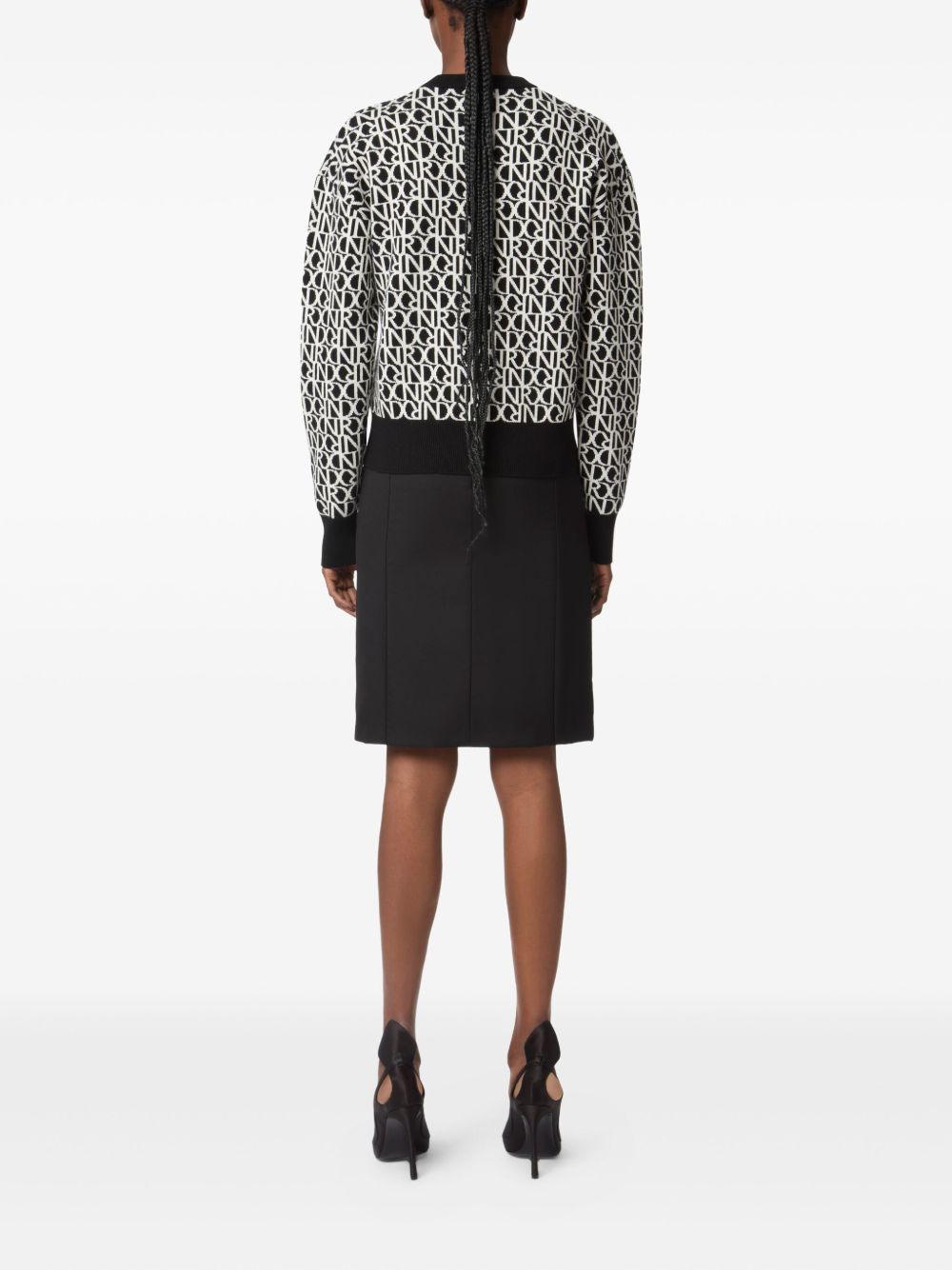 monogram wool sweater - 4