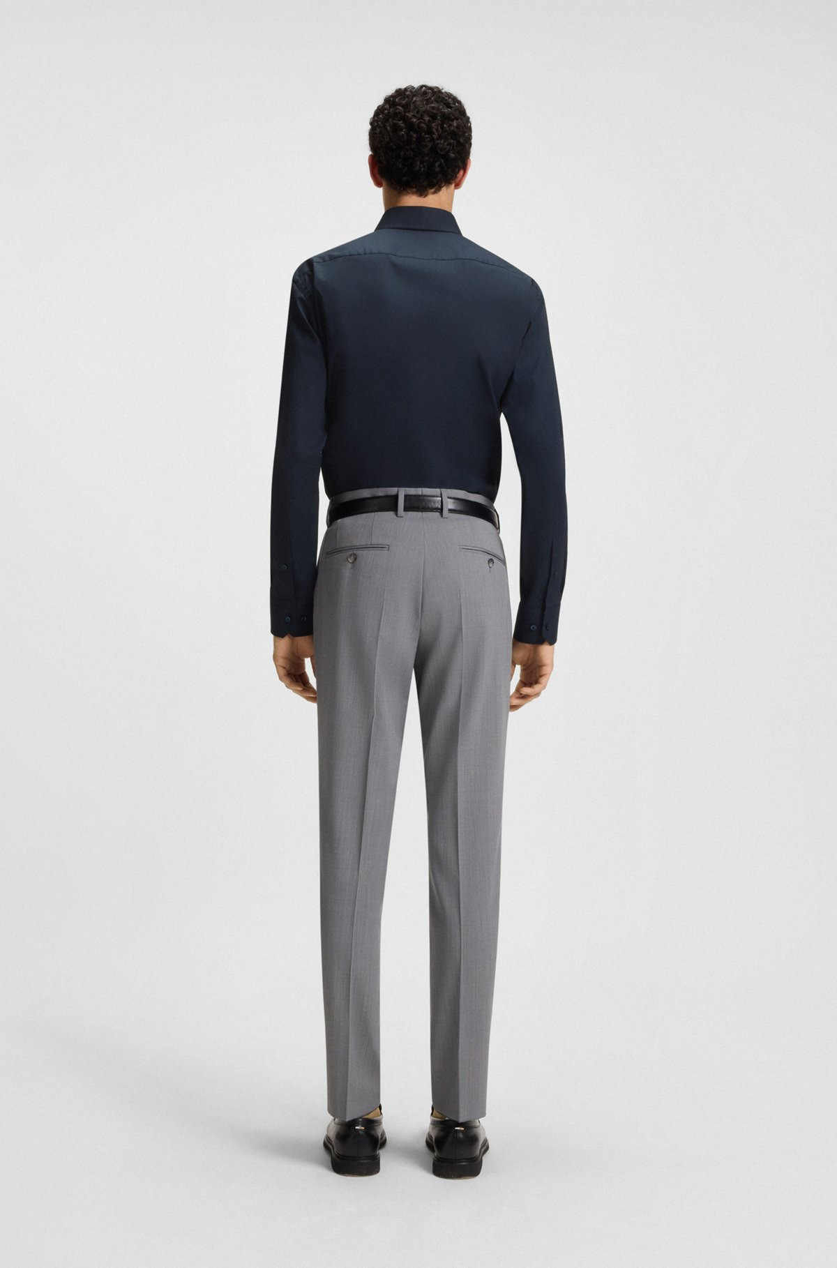REGULAR-FIT SHIRT IN EASY-IRON STRETCH-COTTON POPLIN - 5