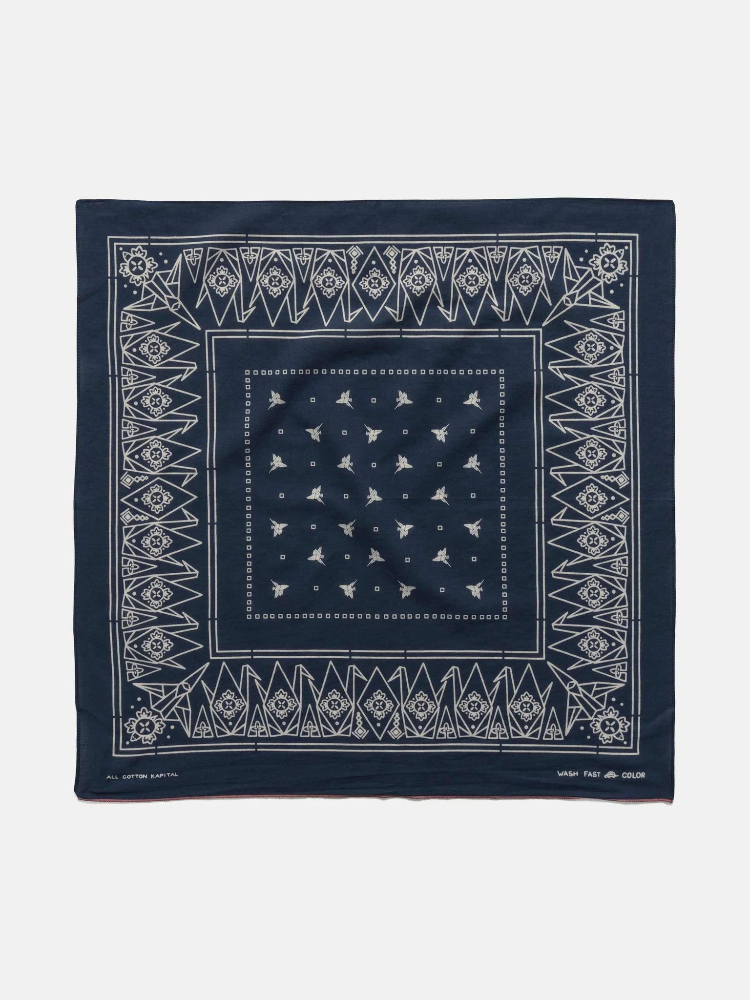 Fastcolor Selvedge Bandanna (ORIGAMI) Navy - 1
