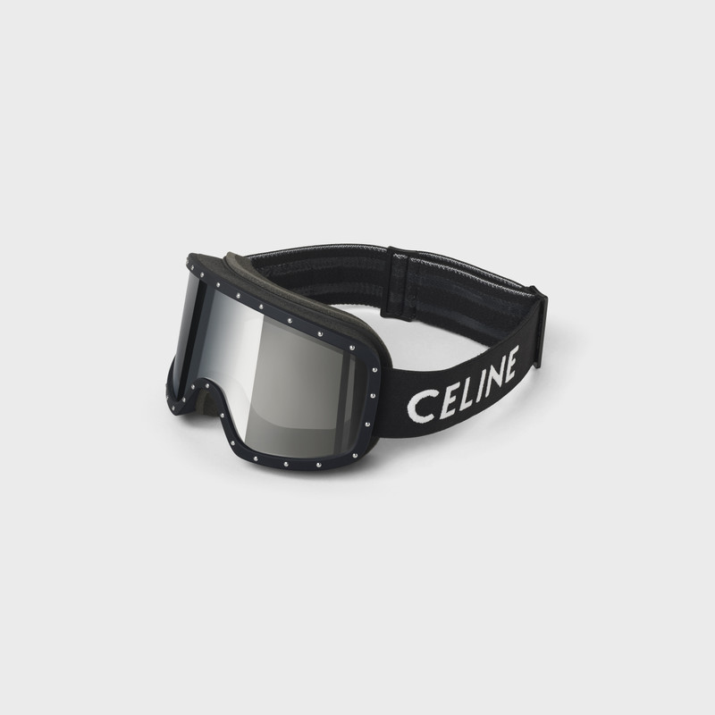 CELINE CELINE Ski Mask in Plastic with Metal Studs & Mirror Lenses outlook