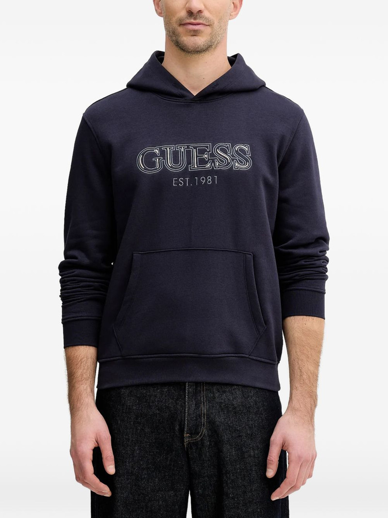 logo-embroidered hoodie 1