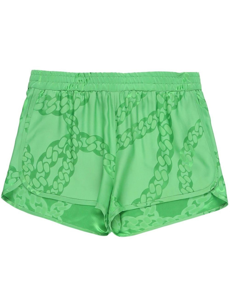 mid-rise satin finish shorts 1