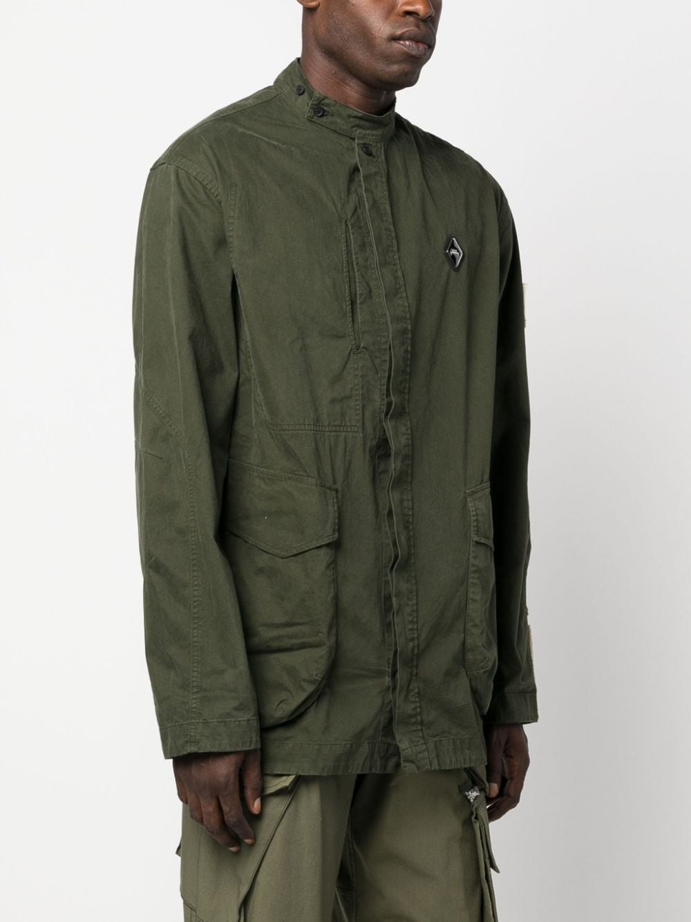 Ando logo-plaque cargo shirt - 3