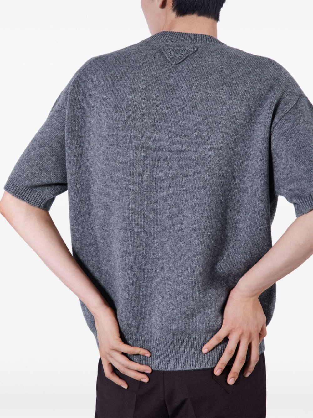 cashmere short-sleeve sweater - 5