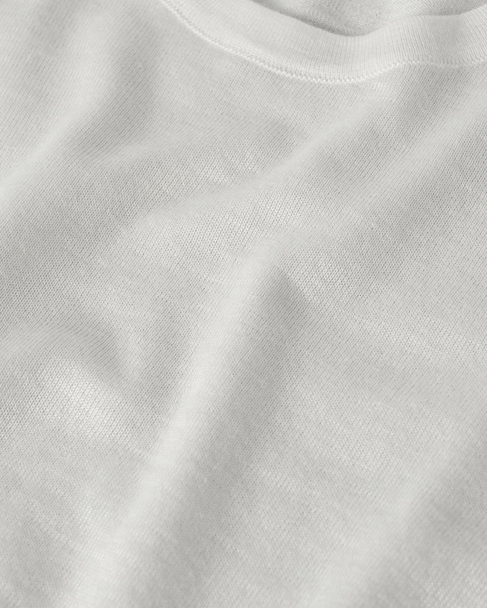 Superfine Cashmere White T-Shirt - 6