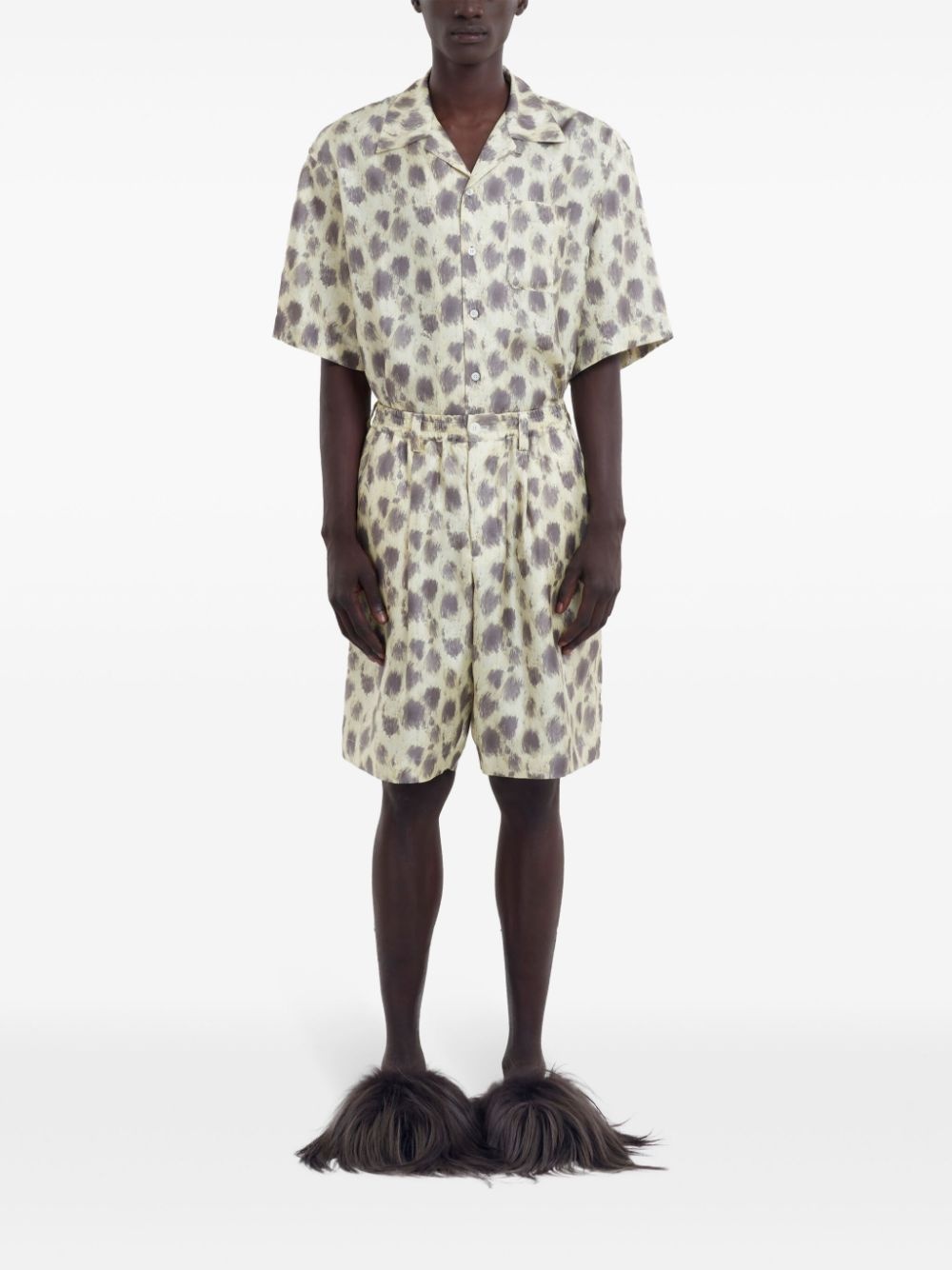 printed silk bermuda shorts - 2