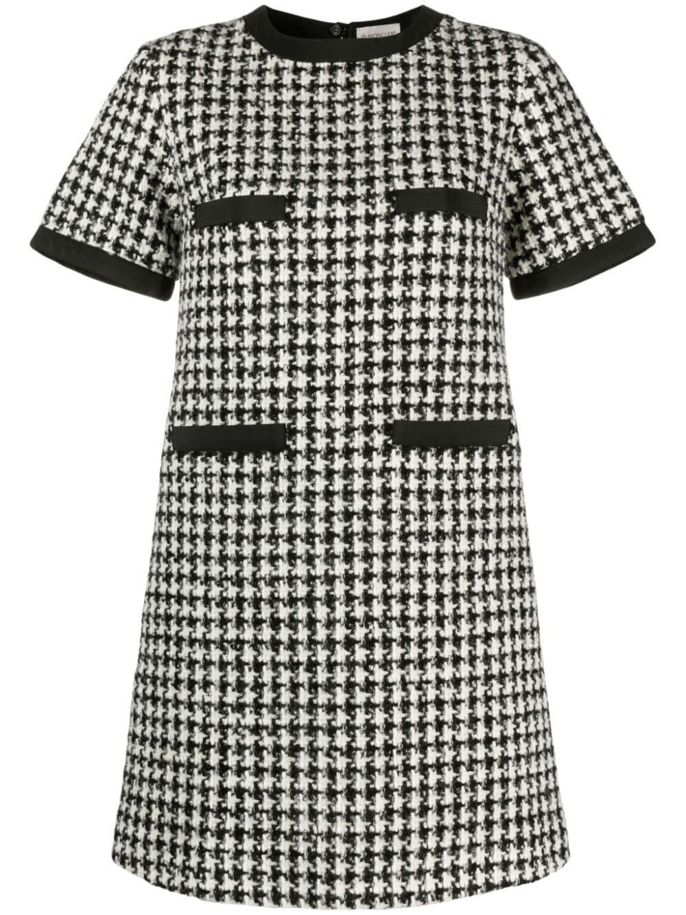 houndstooth bouclé minidress - 1