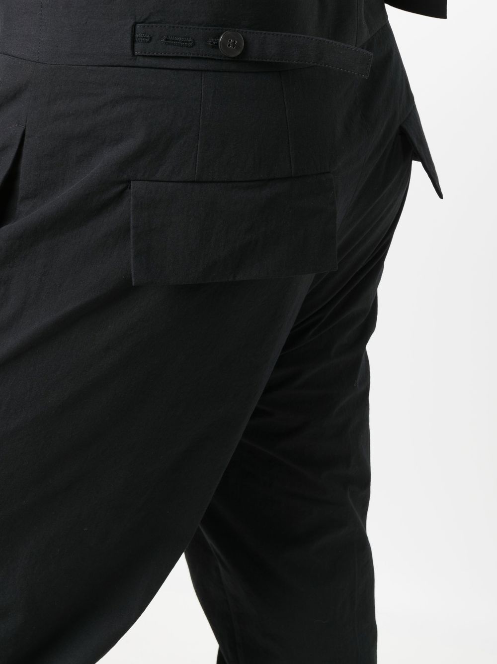 flap-pockets cotton cropped trousers - 5