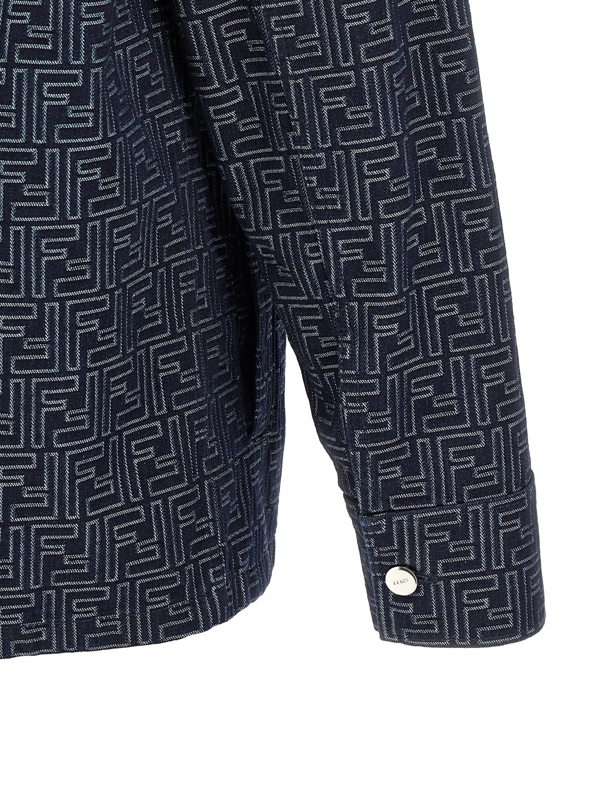 Monogram-pattern Shirt Jacket - 4