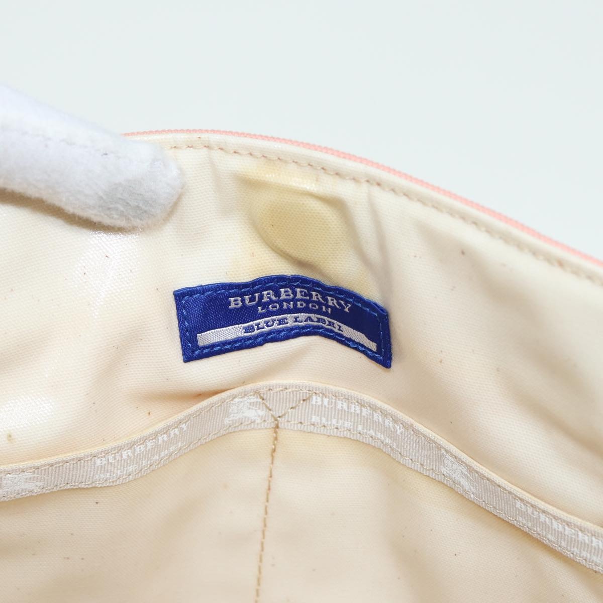 Burberry Blue Label Tote Bag Canvas Pink - 15
