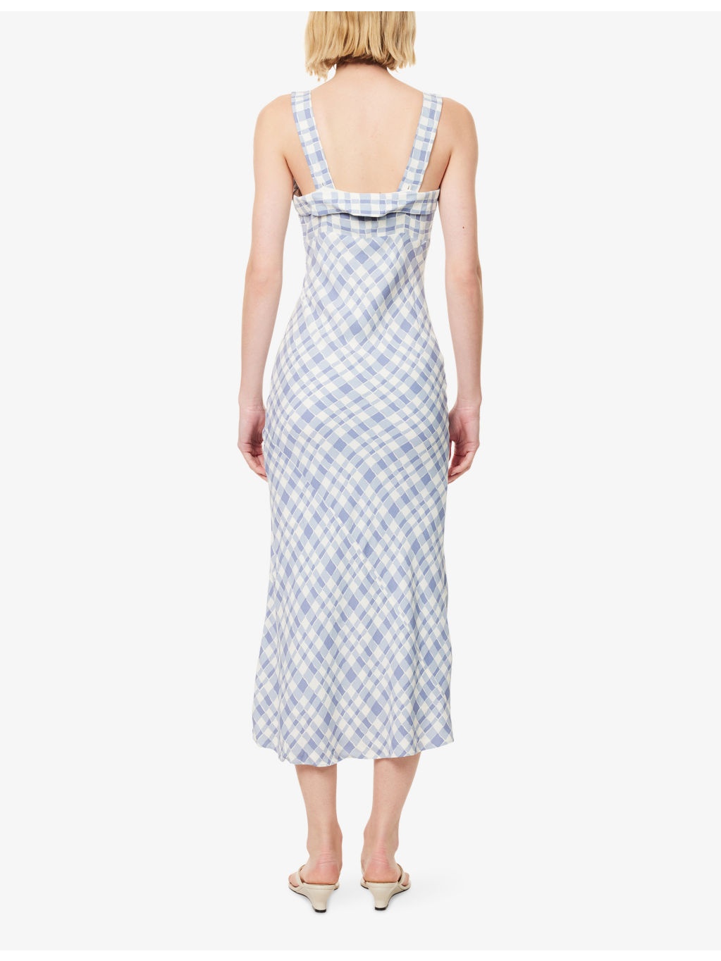 Tancy Checked Crepe Midi Dress - 4
