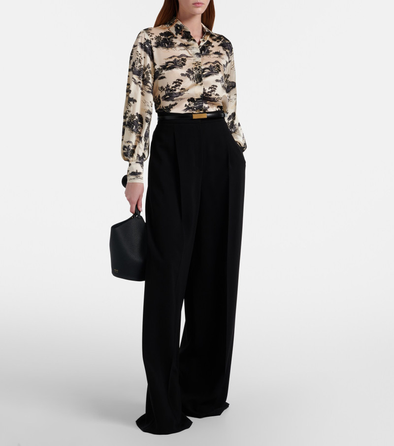 Max Mara Vetro printed silk satin shirt outlook