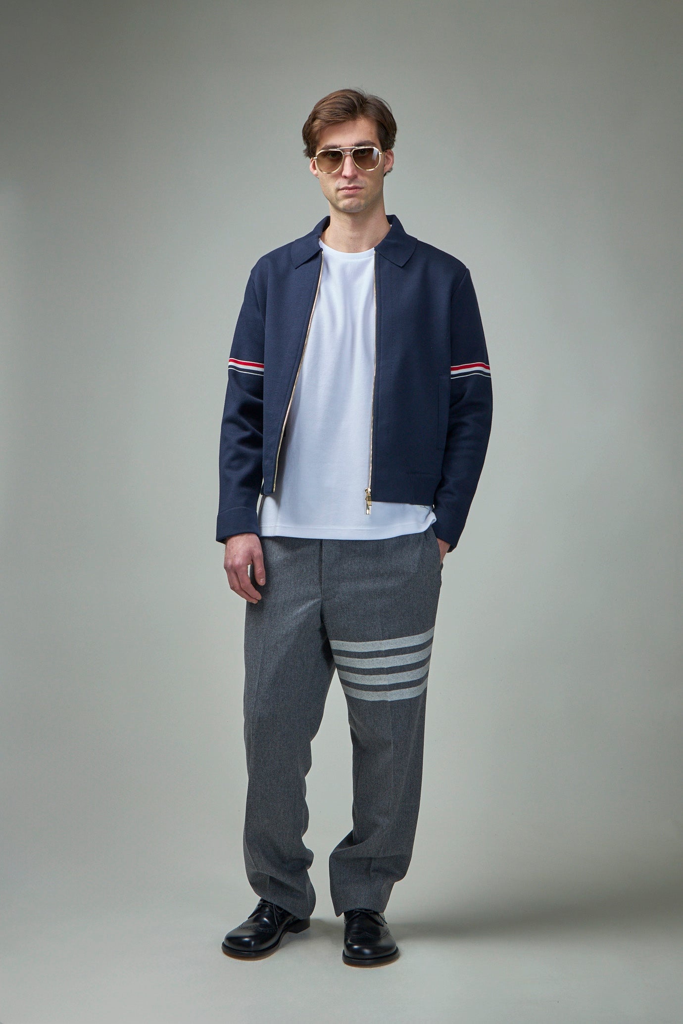 Jersey Stitch Loop Back Bonded Zip Up Jacket - 2