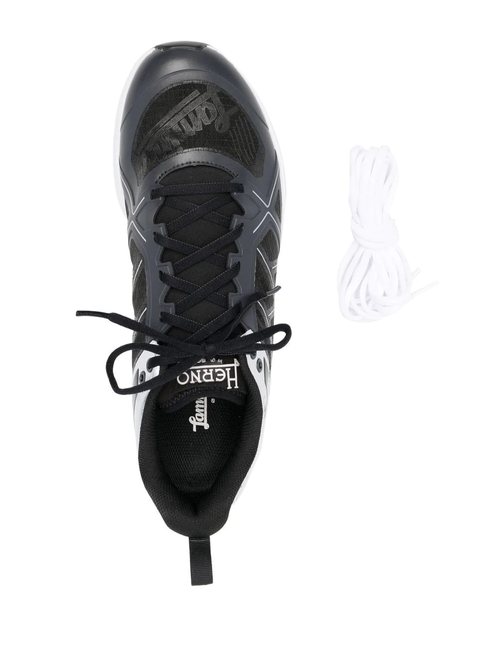 panelled low-top sneakers - 4