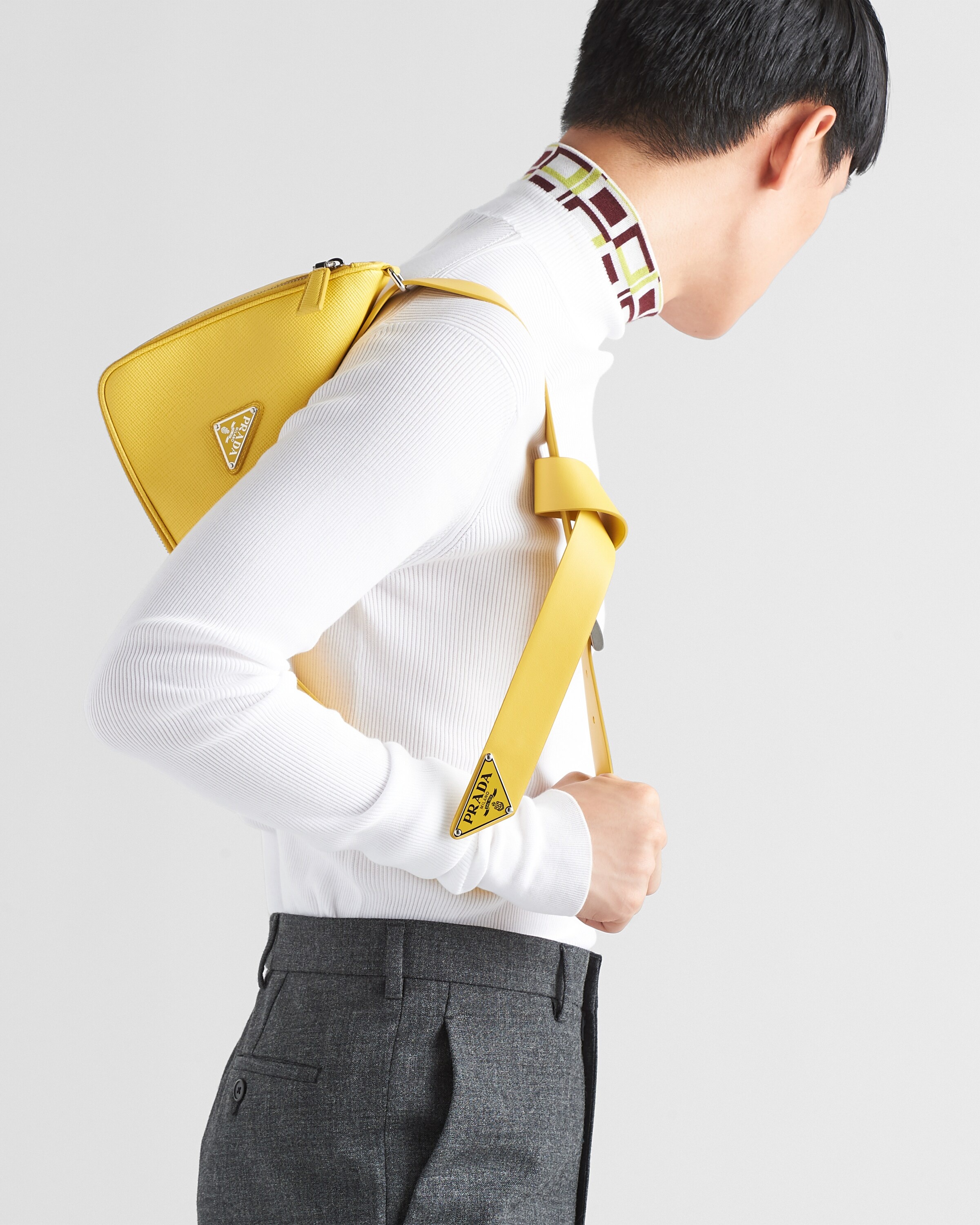 Saffiano leather belt bag - 7