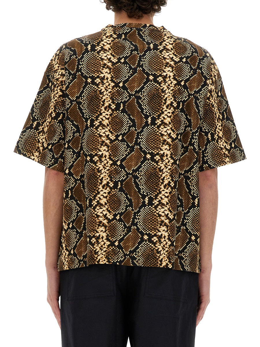 Jil Sander Men T-Shirt With Animal Pattern - 3