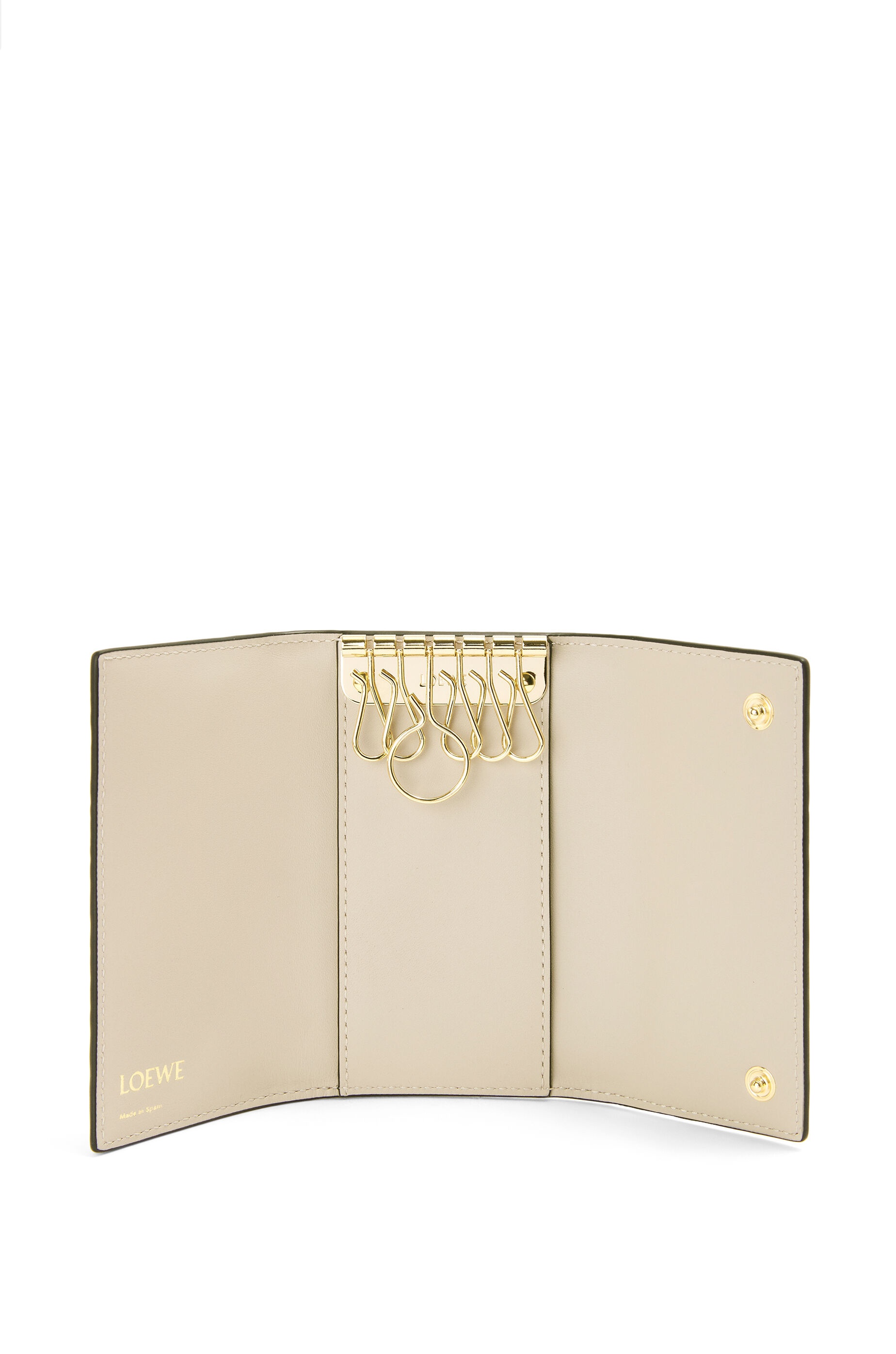 Repeat key case in embossed silk calfskin - 2
