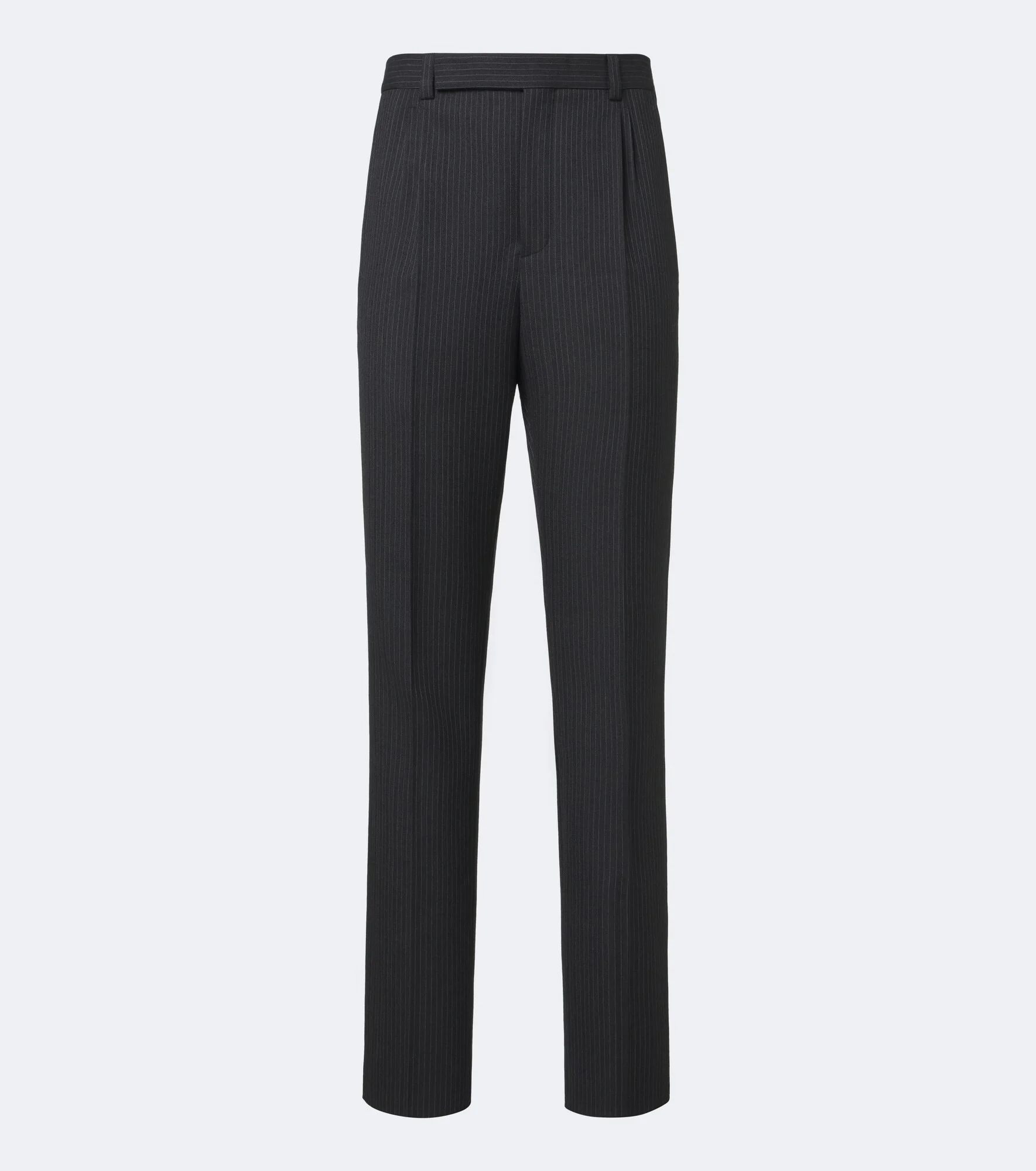 Pinstripe wool straight pants - 1
