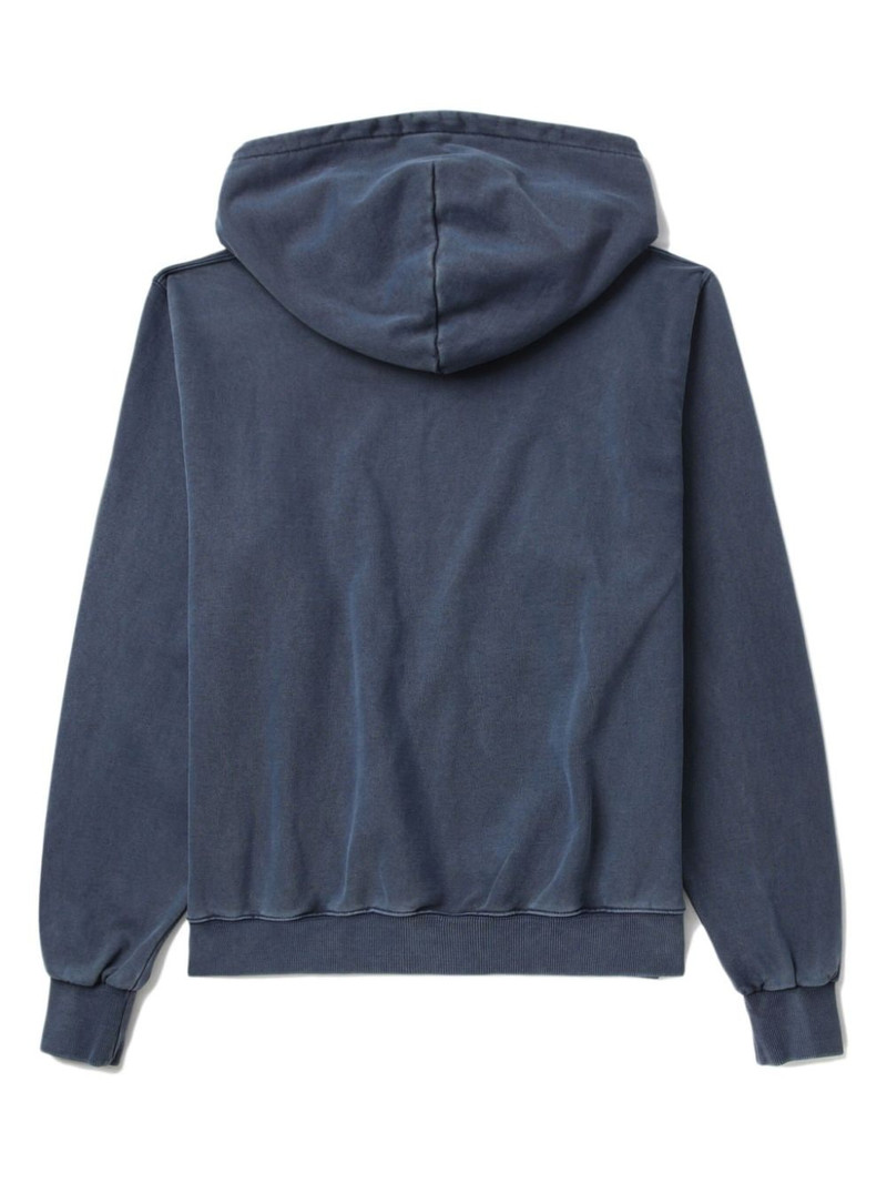 logo-embroidered cotton hoodie 6