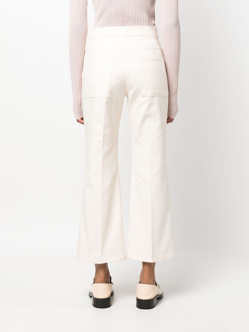 pressed-crease flared trousers 4