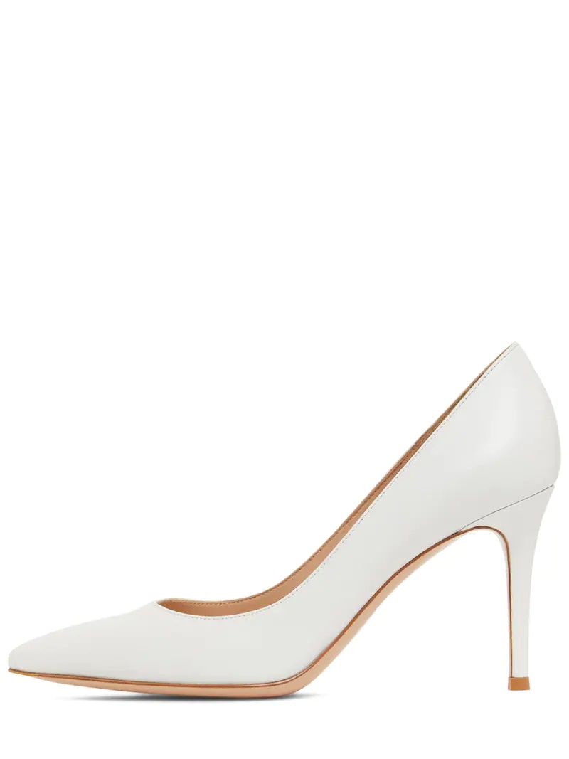 85MM GIANVITO LEATHER PUMPS - 1