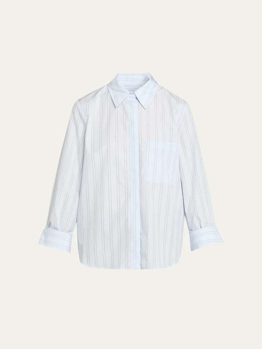 Boyfriend Button-Front Shirt - 1