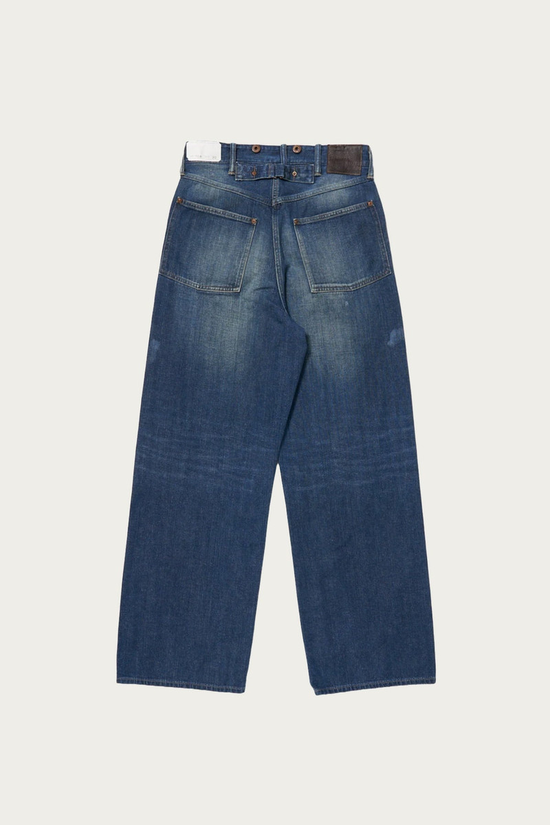 TAIGA TAKAHASHI Lot. 704 Denim Trousers C.1920's - Damaged Indigo Paint outlook