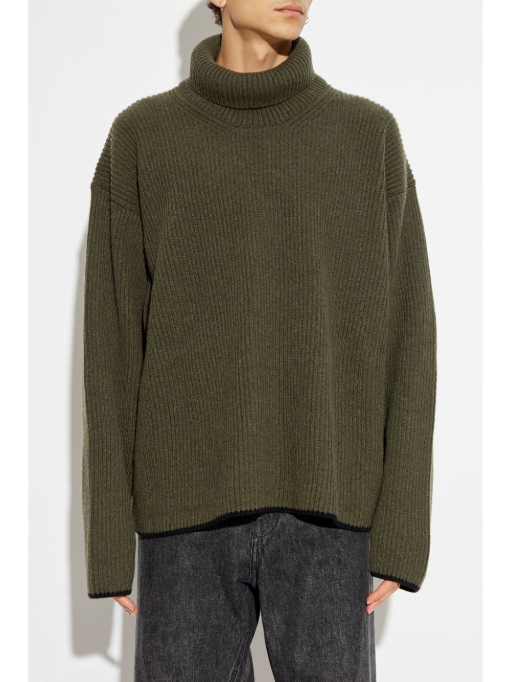rib wool jumper - 3