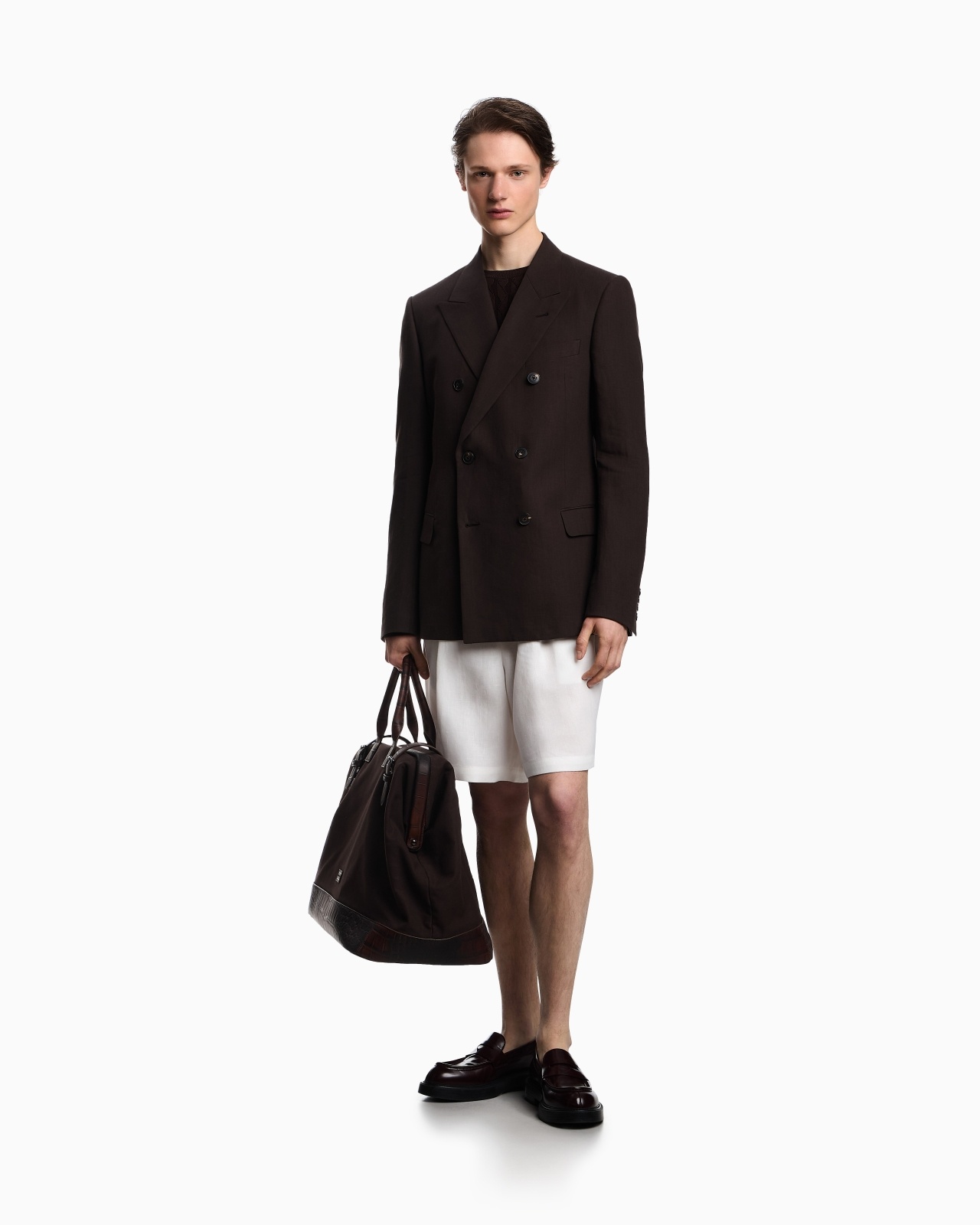 DOUBLE-BREASTED BLAZER IN PURE LINEN - 2