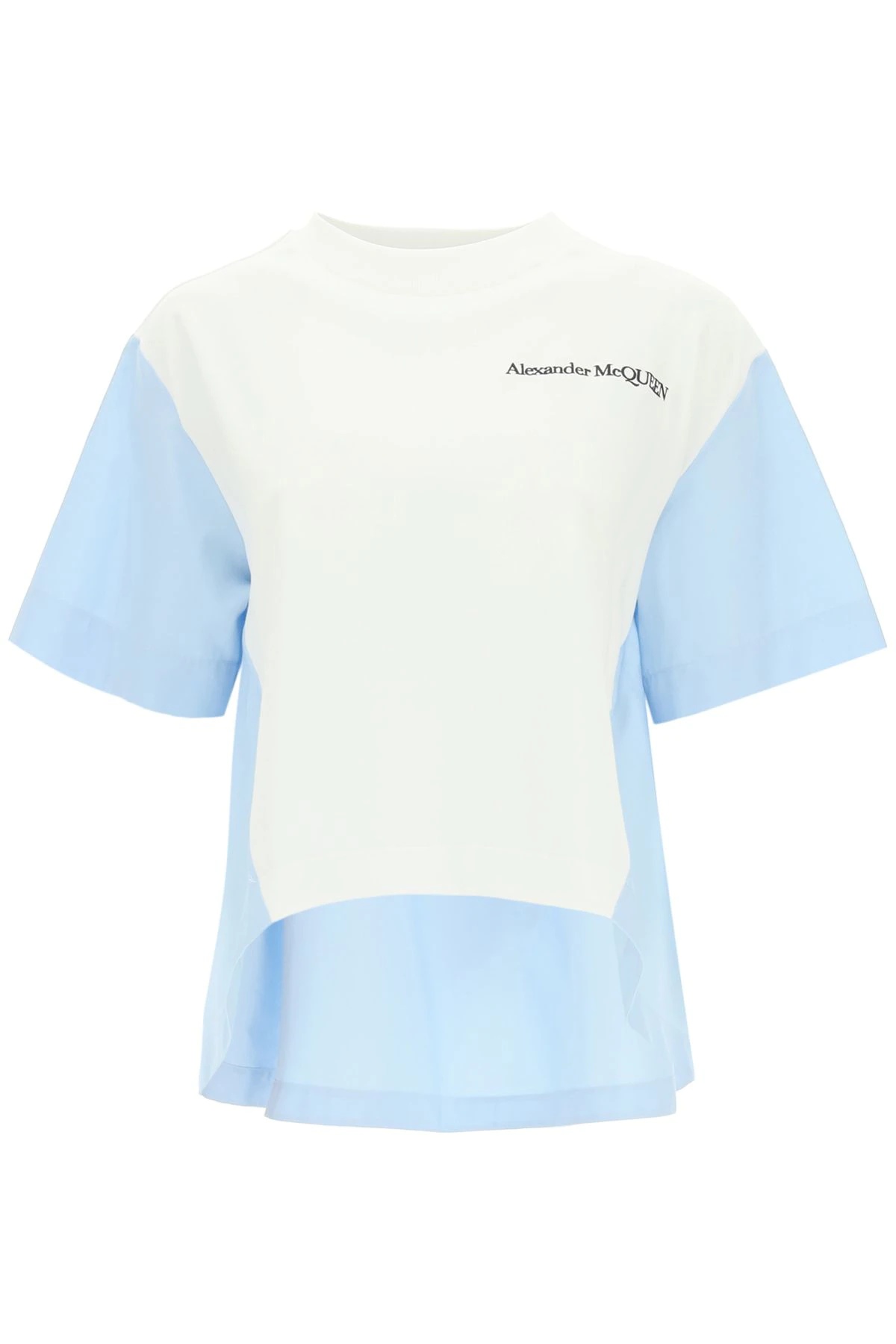 TWO-TONE T-SHIRT WITH LOGO EMBROIDERY - 1