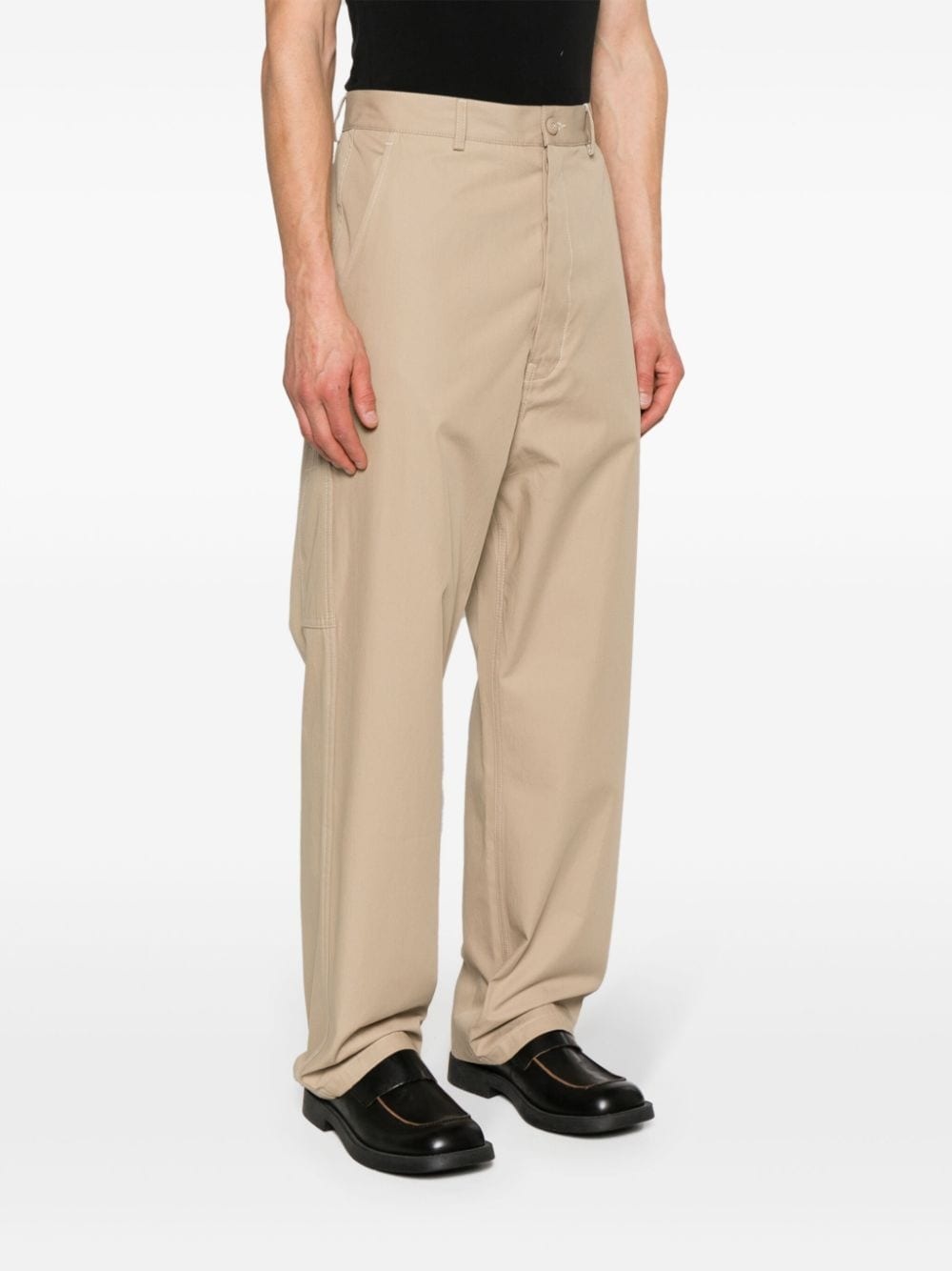mid-rise straight-leg trousers - 3
