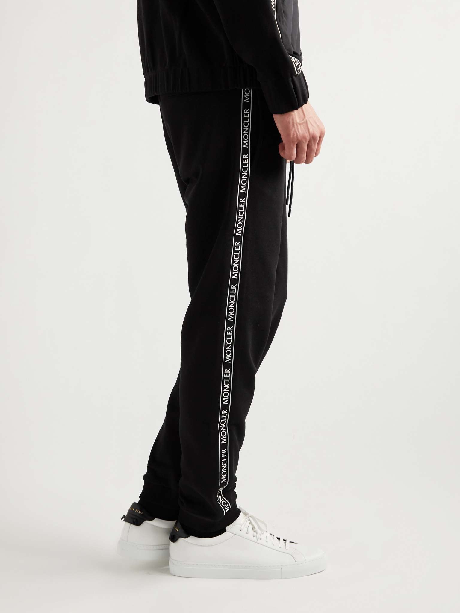 Slim-Fit Tapered Logo-Appliquéd Cotton-Jersey Sweatpants - 4